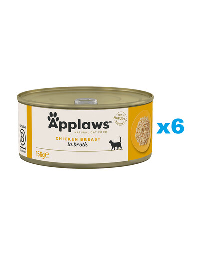 APPLAWS Cat Adult Chicken Breast in Broth kuracie prsia vo vývare 6x156g