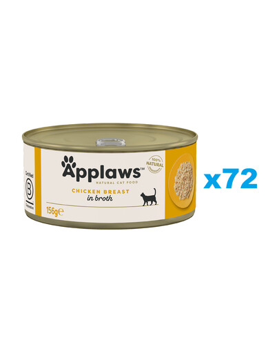 APPLAWS Cat Adult Chicken Breast in Broth kuracie prsia vo vývare 72x156 g