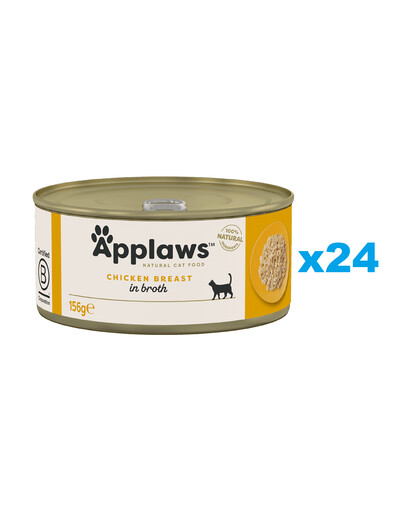 APPLAWS Cat Adult Chicken Breast in Broth kuracie prsia vo vývare 24x156g