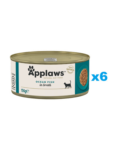 APPLAWS Cat Adult Ocean Fish in Broth ske ryby vo vývare 6x156 g