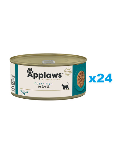 APPLAWS Cat Adult Ocean Fish in Broth oceánske ryby vo vývare 24x156 g