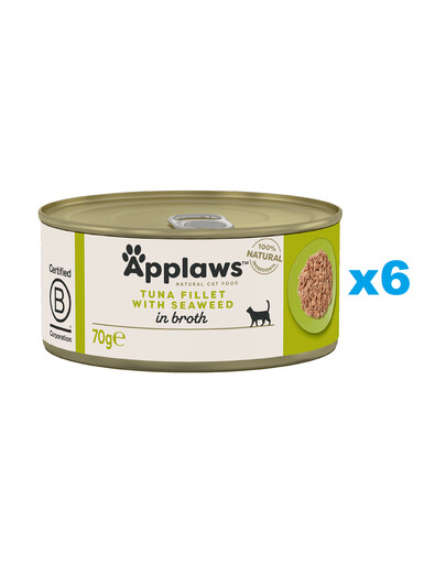 APPLAWS Cat Adult Tuna with Seaweed in Broth tuniak s morskými riasami vo vývare 6x70 g