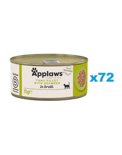 APPLAWS Cat Adult Tuna with Seaweed in Broth tuniak s morskými riasami vo vývare 72x70 g