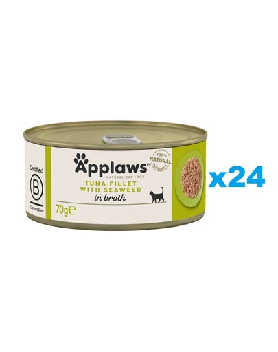 APPLAWS Cat Adult Tuna with Seaweed in Broth tuniak s morskými riasami vo vývare 24x70 g