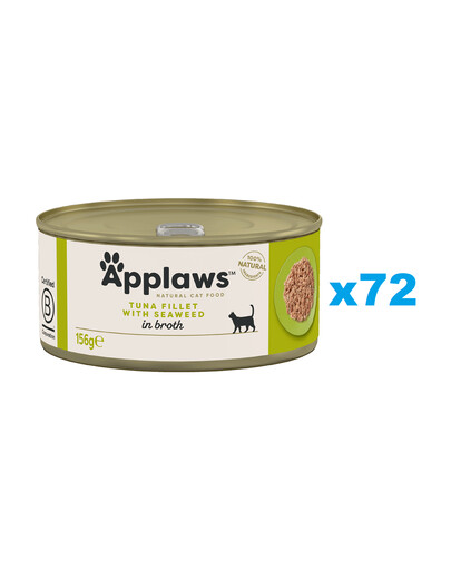 APPLAWS Cat Adult Tuna with Seaweed in Broth tuniak s morskými riasami vo vývare 72x156 g