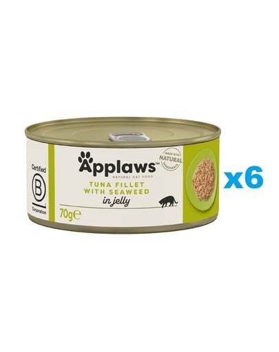 APPLAWS Cat Adult Tuna with Seaweed in Jelly tuniak s morskými riasami v želé 6x70 g