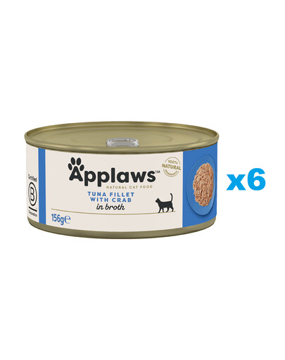 APPLAWS Cat Adult Tuna with Crab in Broth tuniak a krab vo vývare 6x156 g