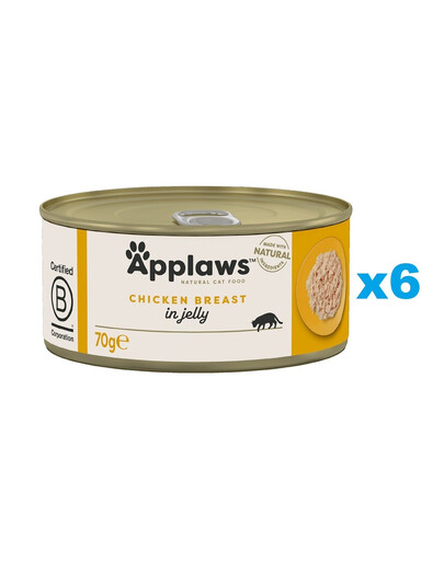 APPLAWS Cat Adult Chicken Breast in Jelly kuracie mäso v želé 6x70g