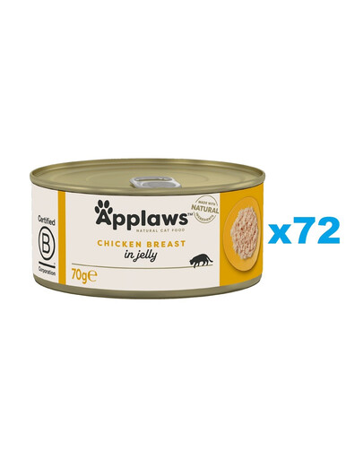 APPLAWS Cat Adult Chicken Breast in Jelly kuracie mäso v želé 72x70g