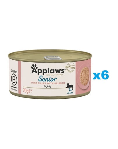 APPLAWS Cat Senior Tuna with Salmon in Jelly tuniak s lososom v želé pre seniorov 6x70g