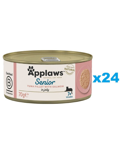 APPLAWS Cat Senior Tuna with Salmon in Jelly tuniak s lososom v želé pre seniorov 24x70g