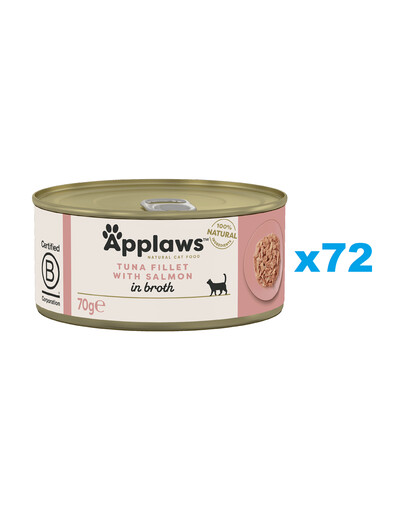 APPLAWS Cat Adult Tuna with Salmon in Broth tuniak s lososom vo vývare 72x70 g