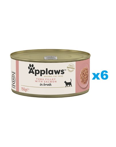 APPLAWS Cat Adult Tuna with Salmon in Broth tuniak s lososom vo vývare 6x156 g