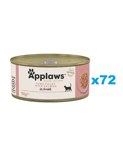 APPLAWS Cat Adult Tuna with Salmon in Broth tuniak s lososom vo vývare 72x156 g