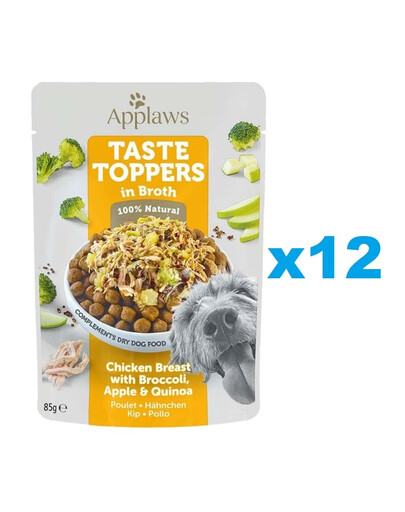 APPLAWS Taste Toppers Kuracie prsia, brokolica a quinoa vo vývare 12x85 g