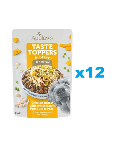 APPLAWS Taste Toppers in Gravy Chicken topper s kuracím mäsom a tekvicou v želé 12x85 g