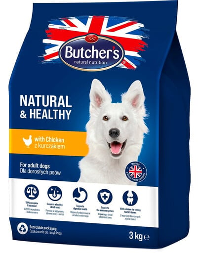 BUTCHER'S Natural&Healthy Dog kuracie 3 kg