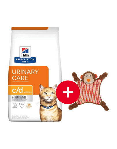 HILL'S Prescription Diet Feline c/d Multicare Urinary Stress 8 kg + hračka zadarmo