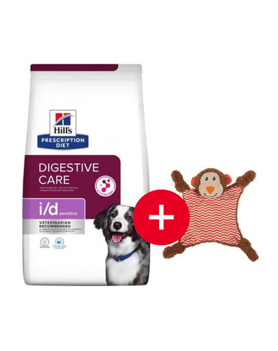 HILL'S Prescription Diet Sensitive Digestive Care i/d Activ Biome  12 kg + hračka zadarmo