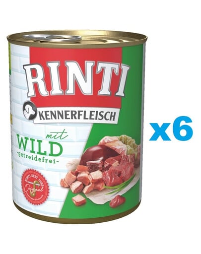 RINTI Kennerfleisch divočina 6x400 g