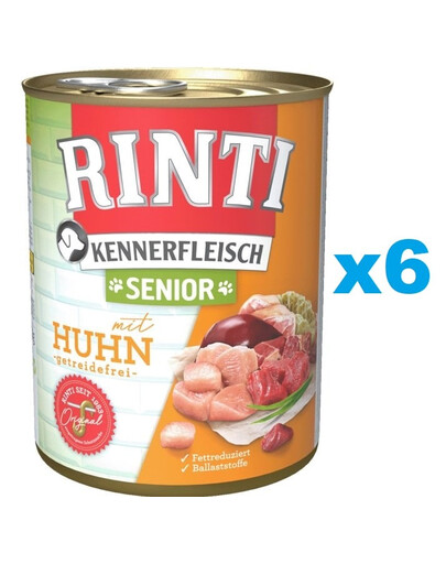 RINTI Kennerfleish Senior Chicken 6x800 g