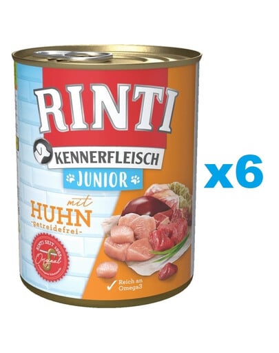 RINTI Kennerfleish Junior Chicken 6x400 g