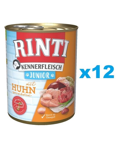 RINTI Kennerfleish Junior Chicken 12x400 g