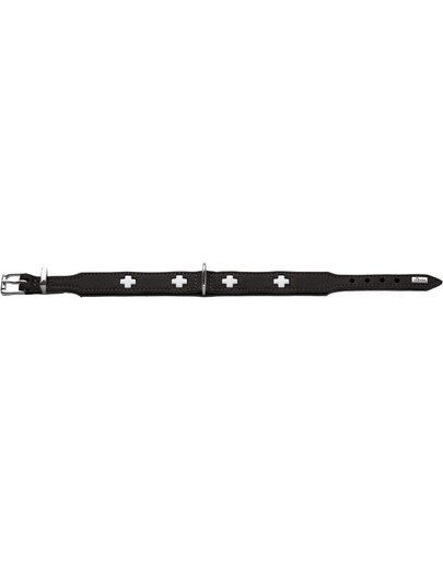 HUNTER Swiss kožený obojok veľkosť veľkosť XS (32) 24-28,5 / 2,6 cm čierny