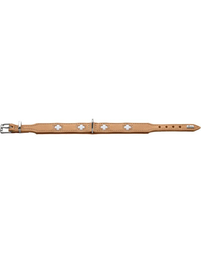 HUNTER Swiss kožený obojok veľkosť XS (32) 24-28,5 / 2,6 cm béžový