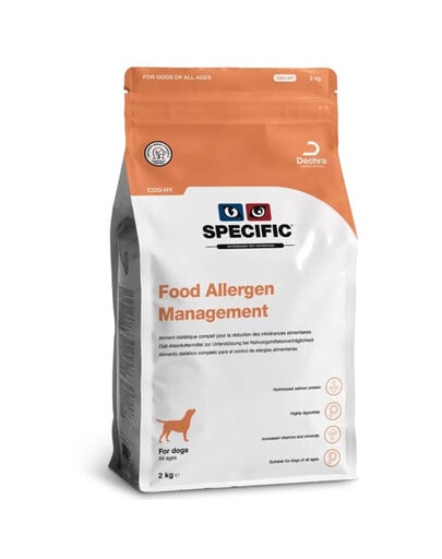 SPECIFIC Dog CDD-HY Food Allergen Management 2 kg hydrolyzované krmivo pre psy všetkých vekových kategórií s potravinovými alergiami