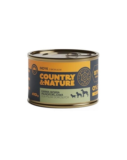 COUNTRY & NATURE Konzerva z morčacieho mäsa bez obilnín s brokolicou 410 g