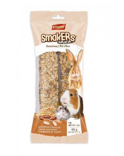VITAPOL Smakers orieškové krmivo pre hlodavce a králiky 90 g