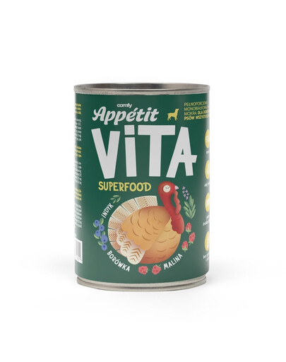 COMFY APPETIT VITA Superfood moriak 400g monoproteínové krmivo pre psov