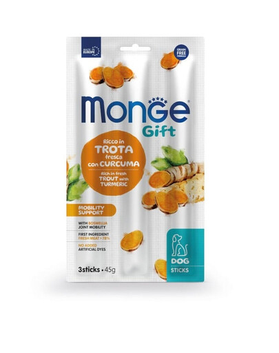 MONGE Dog Sticks 45g Krmivo s rybím mäsom pre psov