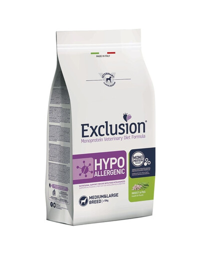 E-shop EXCLUSION Hypoallergenic medium large breeds krmivo pre hmyz pre stredné a veľké plemená s hmotnosťou 12 kg
