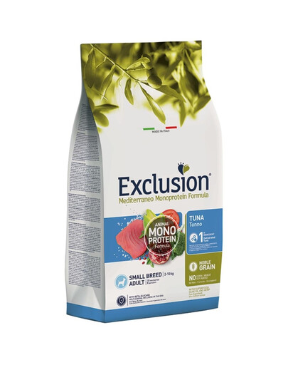 E-shop EXCLUSION MonoProtein Noble Grain small breed dogs s tuniakom pre malé plemená 7 kg