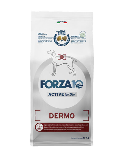 FORZA 10 Dermo Active Nutraceutická výživa pre kožné problémy a alergie pre psov 10 kg