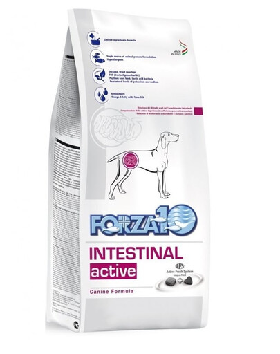 FORZA 10 Intestinal Active Nutraceutická výživa na problémy so zažívacím traktom pre psov 4 kg