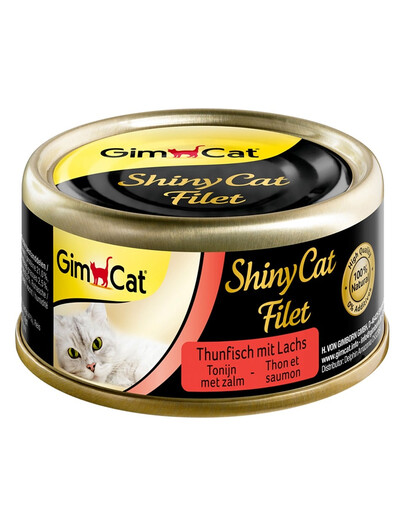GIMCAT Shiny Cat Filet 70 g Tuniak a losos vo vývare