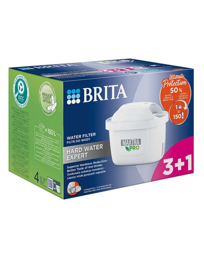 BRITA MAXTRA PRO Tvrdá voda Expert 3+1 vodný filter (4 ks)