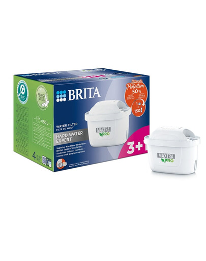 BRITA MAXTRA PRO Tvrdá voda Expert 3+1 vodný filter (4 ks)