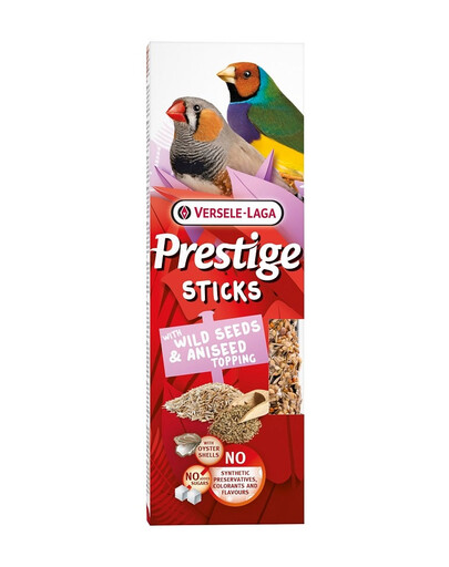 VERSELE-LAGA Prestige Sticks 2 klasy s divo rastúcimi semenami a anízovým posypom pre vtáky 60g
