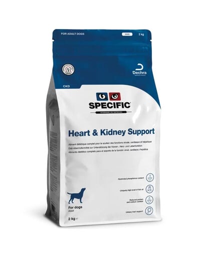 SPECIFIC Dog CKD Heart & Kidney Support 2 kg krmivo pre psy so zlyhaním srdca, obličiek alebo pečene