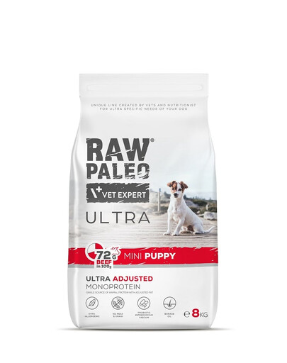E-shop RAW PALEO Ultra Beef Mini Puppy 8kg pre šteňatá malých plemien
