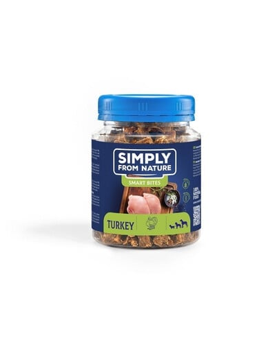 SIMPLY FROM NATURE Smart Bites Tréningové maškrty z morčacieho mäsa 130 g