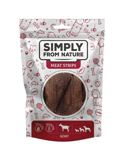 SIMPLY FROM NATURE Meat Strips Kozie stripsy pre psov 80 g