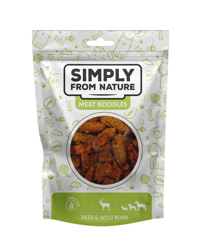 SIMPLY FROM NATURE Meat Noodles Jelenie a diviačie rolky pre psov 80 g