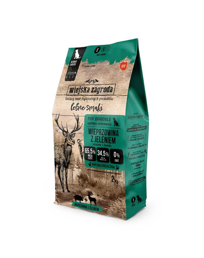 WIEJSKA ZAGRODA Lesné chute Bravčové s jeleňom chrumky S 2 kg