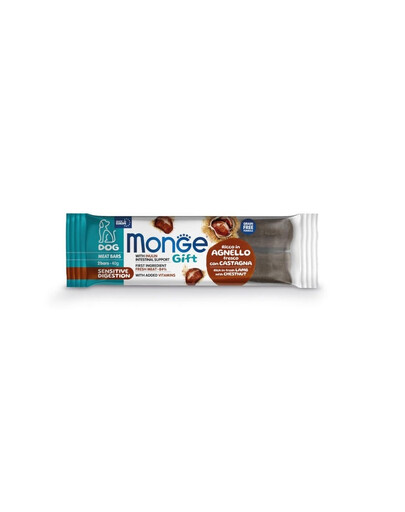 MONGE Dog Adult Meat bars 2x40g Krmivo s jahňacinou a gaštanmi pre psov