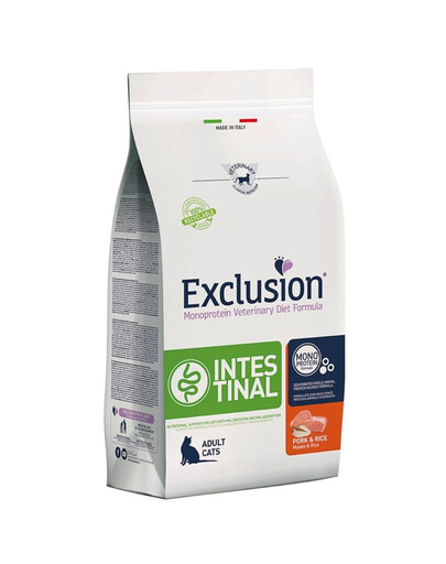 EXCLUSION Intestinal adult cats krmivo s bravčovým mäsom pre mačky 1,5 kg